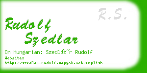 rudolf szedlar business card